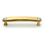 Alno Crystal 4" Center to Center Luxury Designer Solid Brass Bar Cabinet Pull with Swarovski Crystals Polished Antique