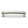 Alno Crystal 4" Center to Center Luxury Designer Solid Brass Bar Cabinet Pull with Swarovski Crystals Polished Nickel