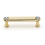 Alno Crystal Series 3 Inch Center to Center Luxury Decorative Bar Cabinet Pull with Swarovski Crystals Gold