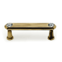 Alno Crystal Series 3 Inch Center to Center Luxury Decorative Bar Cabinet Pull with Swarovski Crystals Polished Antique