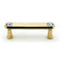 Alno Crystal Series 3 Inch Center to Center Luxury Decorative Bar Cabinet Pull with Swarovski Crystals Polished Brass