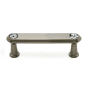 Alno Crystal Series 3 Inch Center to Center Luxury Decorative Bar Cabinet Pull with Swarovski Crystals Satin Nickel
