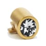Alno Convertibles Solid Brass 9/16" Large Round Crystal Drop Ring Pull Mount for 3" and 3.5" Rings - Ring Not Included Satin Brass