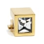 Alno Convertibles 1/2 Inch Square Crystal Ring Pull Mount for 1.5", 2", and 2.5" Ring Pulls - Ring Not Included Unlacquered Brass