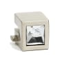 Alno Convertibles 1/2 Inch Square Crystal Ring Pull Mount for 1.5", 2", and 2.5" Ring Pulls - Ring Not Included Satin Nickel