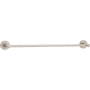 Alno 18 Inch Wide Single Towel Bar from the Contemporary I Crystal Collection Satin Nickel