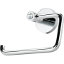 Alno Contemporary I - Luxury Designer Single C Post Slide On Toilet Paper Holder with Swarovsky Crystal Accents Satin Nickel
