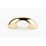 Alno C855 1-1/2" Center to Center Small Arch Bow Solid Brass Cabinet Handle / Drawer Pull Unlacquered Brass