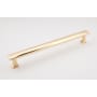 Alno Cloud 12" Center to Center Modern Convex Bar Solid Brass Appliance Handle / Appliance Pull Unlacquered Brass