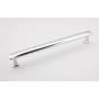 Alno Cloud 12" Center to Center Modern Convex Bar Solid Brass Appliance Handle / Appliance Pull Polished Chrome