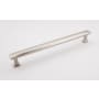 Alno Cloud 12" Center to Center Modern Convex Bar Solid Brass Appliance Handle / Appliance Pull Satin Nickel