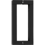 Alno Block Contemporary 6" Center to Center Solid Brass Square Handle Back to Back Door Pulls - Shower Door Handles Matte Black
