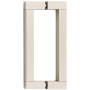 Alno Block Contemporary 6" Center to Center Solid Brass Square Handle Back to Back Door Pulls - Shower Door Handles Polished Nickel