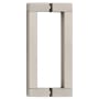 Alno Block Contemporary 6" Center to Center Solid Brass Square Handle Back to Back Door Pulls - Shower Door Handles Satin Nickel