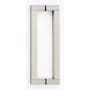 Alno Block Contemporary Urban 8 Inch Center to Center Back to Back Door Pulls - Shower Door Handles Satin Nickel