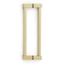 Alno Contemporary II - Luxury Urban 8" Center to Center Back to Back Door Pulls - Shower Door Handles Satin Brass