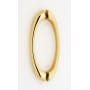 Alno Luxury Contemporary 6" Center to Center Solid Brass Back to Back Door Pulls - Shower Door Handles Unlacquered Brass