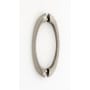 Alno Luxury Contemporary 6" Center to Center Solid Brass Back to Back Door Pulls - Shower Door Handles Satin Nickel