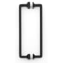 Alno Millennium Luxury Industrial 8" Center to Center Solid Brass Back to Back Door Pulls - Shower Door Handles Matte Black
