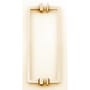 Alno Millennium Luxury Industrial 8" Center to Center Solid Brass Back to Back Door Pulls - Shower Door Handles Polished Brass