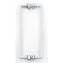 Alno Millennium Luxury Industrial 8" Center to Center Solid Brass Back to Back Door Pulls - Shower Door Handles Polished Chrome
