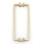 Alno Millennium Luxury Industrial 8" Center to Center Solid Brass Back to Back Door Pulls - Shower Door Handles Satin Brass