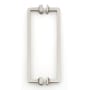 Alno Millennium Luxury Industrial 8" Center to Center Solid Brass Back to Back Door Pulls - Shower Door Handles Satin Nickel