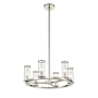 Alora Lighting Revolve 6 Light 17" Wide Taper Candle Chandelier Polished Nickel