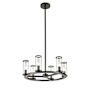 Alora Lighting Revolve 6 Light 17" Wide Taper Candle Chandelier Urban Bronze