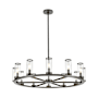 Alora Lighting Revolve 12 Light 33" Wide Taper Candle Chandelier Urban Bronze