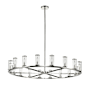 Alora Lighting Revolve 18 Light 47" Wide Taper Candle Chandelier Polished Nickel