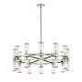 Alora Lighting Revolve 24 Light 32" Wide Taper Candle Chandelier Polished Nickel