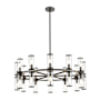 Alora Lighting Revolve 24 Light 32" Wide Taper Candle Chandelier Urban Bronze