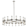 Alora Lighting Revolve 36 Light 47" Wide Taper Candle Chandelier Polished Nickel