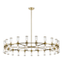 Alora Lighting Revolve 42 Light 60" Wide Taper Candle Chandelier Natural Brass