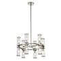 Alora Lighting Revolve 12 Light 17" Wide Taper Candle Chandelier Polished Nickel