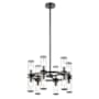 Alora Lighting Revolve 12 Light 17" Wide Taper Candle Chandelier Urban Bronze