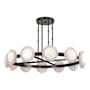 Alora Lighting Alonso 51" Wide LED Ring Chandelier Urban Bronze / Alabaster