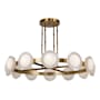 Alora Lighting Alonso 51" Wide LED Ring Chandelier Vintage Brass / Alabaster