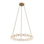 Alora Lighting Marni 33" Wide LED Ring Chandelier Natural Brass