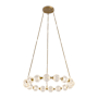 Alora Lighting Marni 33" Wide LED Ring Chandelier Natural Brass