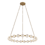 Alora Lighting Marni 42" Wide LED Ring Chandelier Natural Brass