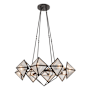 Alora Lighting Cairo 6 Light 30" Wide Chandelier Urban Bronze / Clear Ribbed Glass