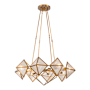 Alora Lighting Cairo 6 Light 30" Wide Chandelier Vintage Brass / Clear Ribbed Glass