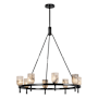Alora Lighting Lucian 8 Light 37" Wide Ring Chandelier Urban Bronze / Alabaster