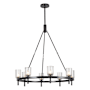 Alora Lighting Lucian 8 Light 37" Wide Ring Chandelier Urban Bronze / Clear Crystal