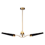 Alora Lighting Osorio 46" Wide 3 Light LED Chandelier Matte Black / Vintage Brass