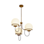 Alora Lighting Alba 3 Light 23" Wide Chandelier Aged Brass / Opal Glass