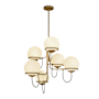 Alora Lighting Alba 6 Light 32" Wide Chandelier Aged Brass / Opal Glass