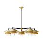 Alora Lighting Tetsu 5 Light 29" Wide Chandelier Brushed Gold / Clear Glass